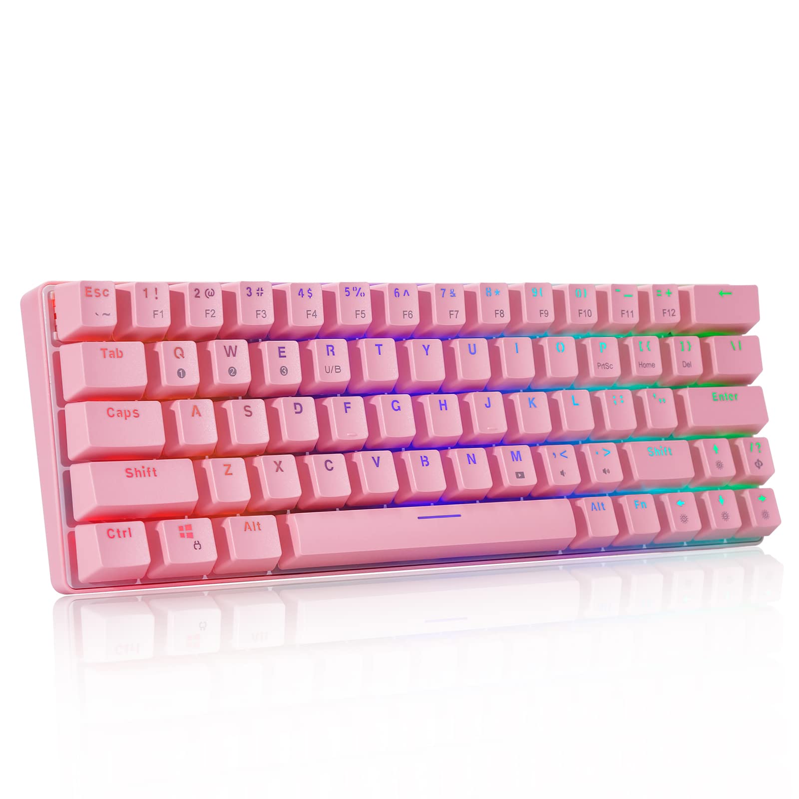 Amazon.com: NORCHE 60% Mechanical Gaming Keyboard,Wired/Bluetooth